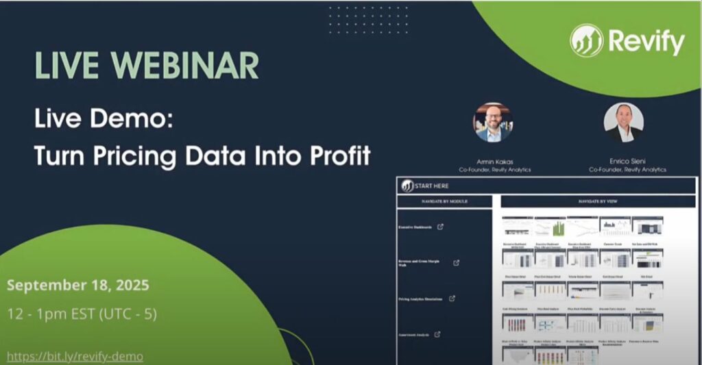 Revify Demo Turn Pricing Data Into Profit Webinar