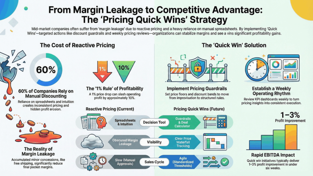 Build "Pricing Quick Wins" Capability 5 Pricing Quick Wins Strategy Infographic